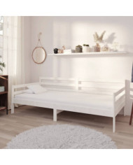Lit de jour sans matelas blanc bois de pin massif 90x200 cm | Mobilier & Déco