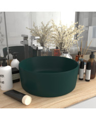 Lavabo rond de luxe Vert foncé mat 40x15 cm Céramique | Mobilier & Déco