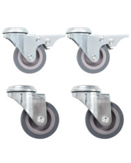 4 pcs Roulettes pivotantes à trou de boulon 50 mm | Mobilier & Déco