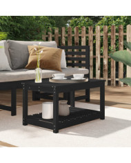 Table de jardin noir 82,5x50,5x45 cm bois massif de pin | Mobilier & Déco