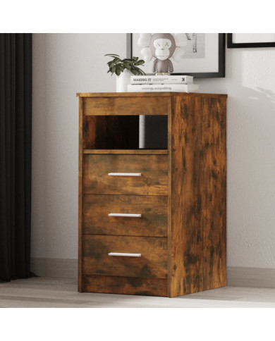 Armoire à tiroirs Chêne fumé 40x50x76 cm Bois d'ingénierie | Mobilier & Déco