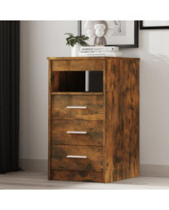 Armoire à tiroirs Chêne fumé 40x50x76 cm Bois d'ingénierie | Mobilier & Déco