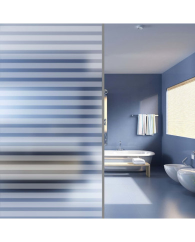 Film pour fenêtre dépoli design à rayures 0,9x50 m PVC | Mobilier & Déco