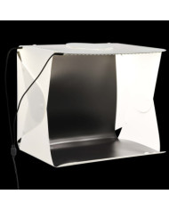 Boîte à lumière studio LED pliable 40x34x37 cm Plastique Blanc | Mobilier & Déco