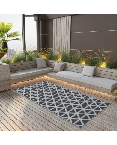Tapis d'extérieur ARAKIL noir 120x180 cm PP | Mobilier & Déco
