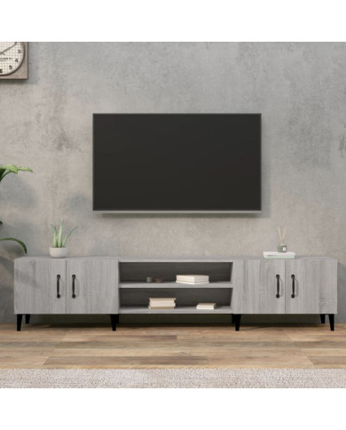 Meuble TV sonoma gris 180x31,5x40 cm bois d'ingénierie | Mobilier & Déco