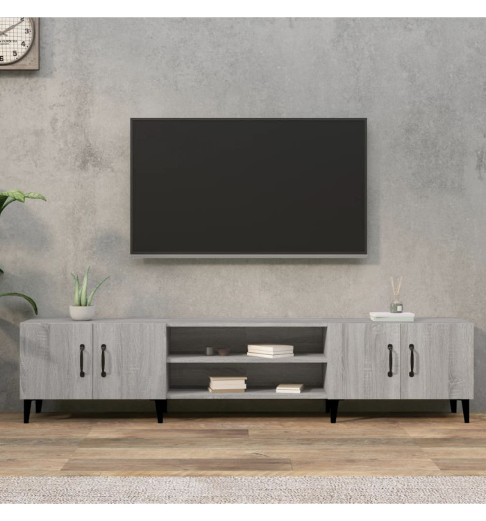 Meuble TV sonoma gris 180x31,5x40 cm bois d'ingénierie | Mobilier & Déco