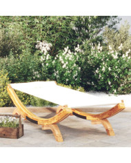 Lit de repos extérieur 100x188,5x44 cm Bois courbé massif Crème | Mobilier & Déco