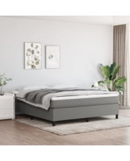 Sommier à lattes de lit avec matelas Gris foncé 180x200cm Tissu | Mobilier & Déco