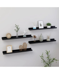 Étagères murales 4 pcs Noir 60x9x3 cm | Mobilier & Déco