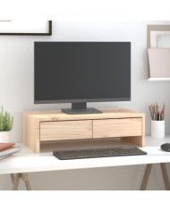 Support pour moniteur 50x27x15 cm Bois de pin solide | Mobilier & Déco