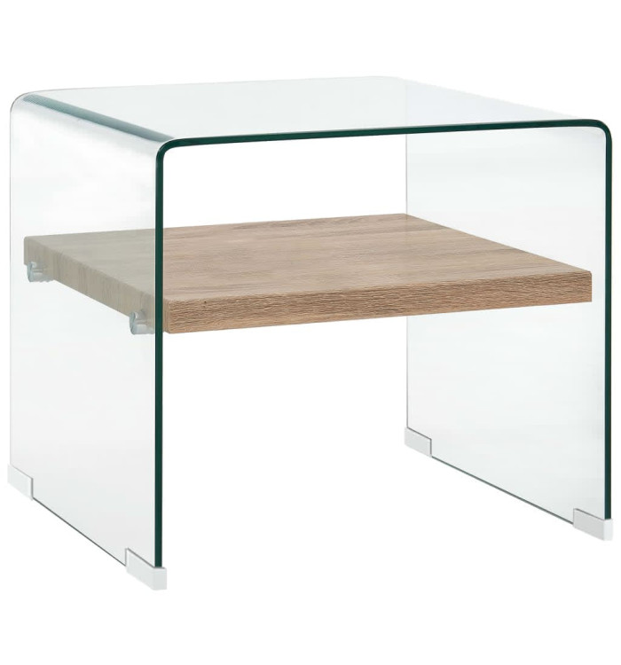 Table basse Clair 50x50x45 cm Verre trempé | Mobilier & Déco