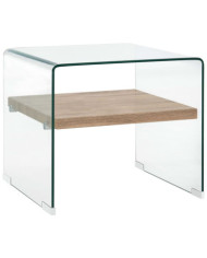 Table basse Clair 50x50x45 cm Verre trempé | Mobilier & Déco