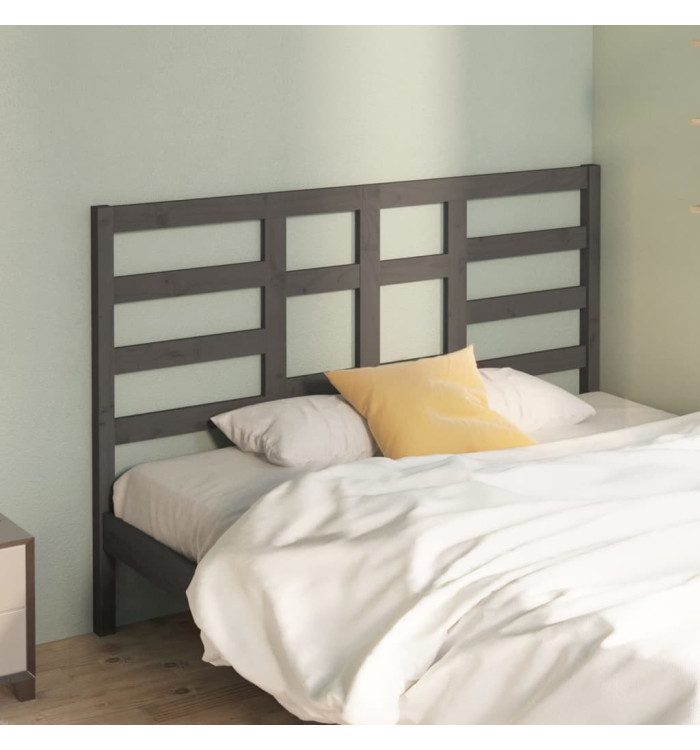 Tête de lit Gris 166x4x104 cm Bois massif de pin | Mobilier & Déco