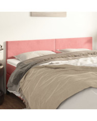 Têtes de lit 2 pcs Rose 100x5x78/88 cm Velours | Mobilier & Déco