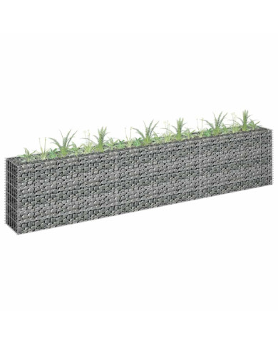 Lit surélevé à gabion Acier galvanisé 270x30x60 cm | Mobilier & Déco