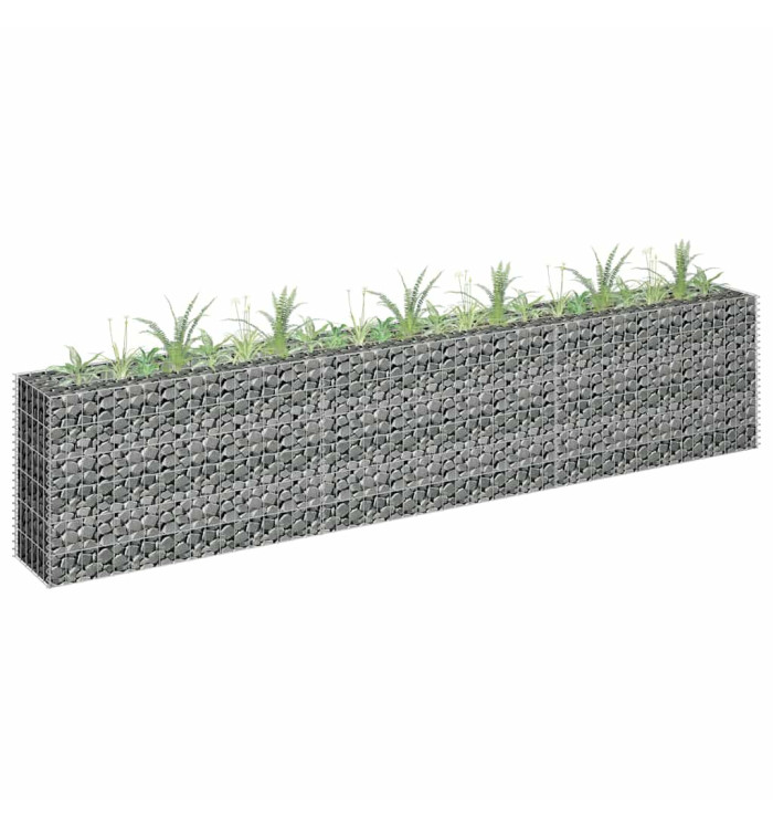 Lit surélevé à gabion Acier galvanisé 270x30x60 cm | Mobilier & Déco