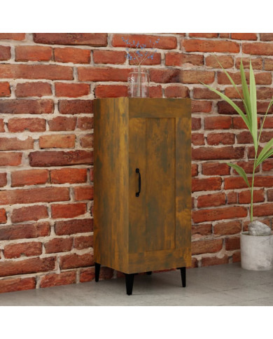 Buffet Chêne fumé 34,5x34x90 cm Bois d'ingénierie | Mobilier & Déco