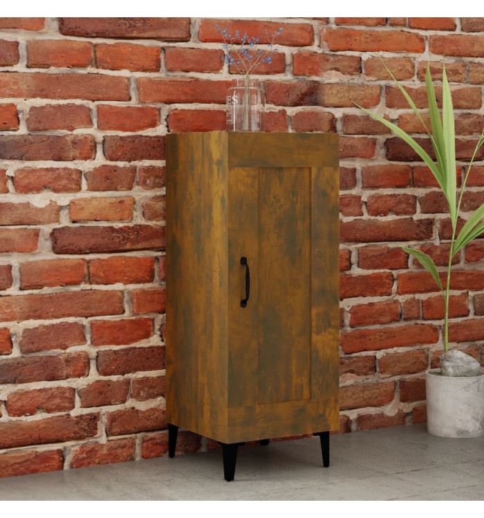 Buffet Chêne fumé 34,5x34x90 cm Bois d'ingénierie | Mobilier & Déco
