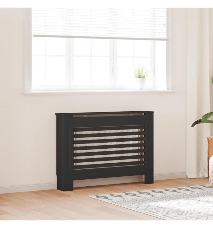 Cache-radiateur noir 112x19x81,5 cm MDF | Mobilier & Déco