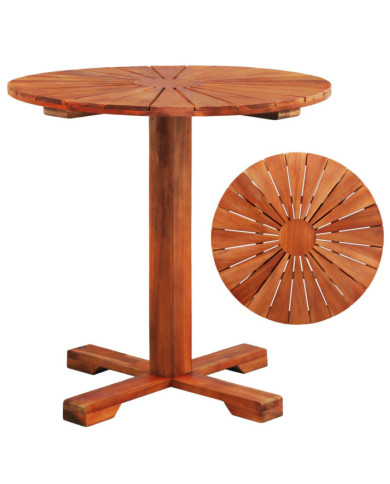 Table de bistro 70x70 cm Bois d'acacia massif | Mobilier & Déco