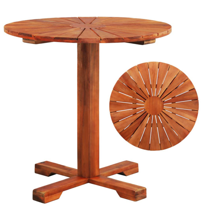 Table de bistro 70x70 cm Bois d'acacia massif | Mobilier & Déco