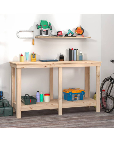 Banc de travail 140x50x80 cm Bois de pin massif | Mobilier & Déco