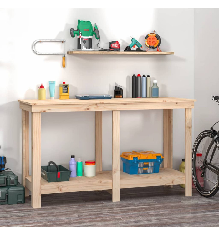 Banc de travail 140x50x80 cm Bois de pin massif | Mobilier & Déco