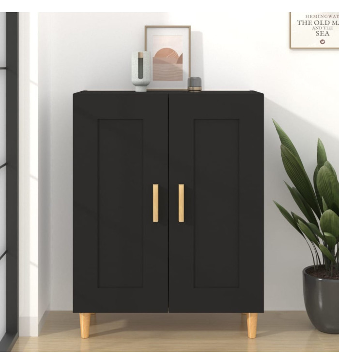Buffet Noir 69,5x34x90 cm Bois d'ingénierie | Mobilier & Déco