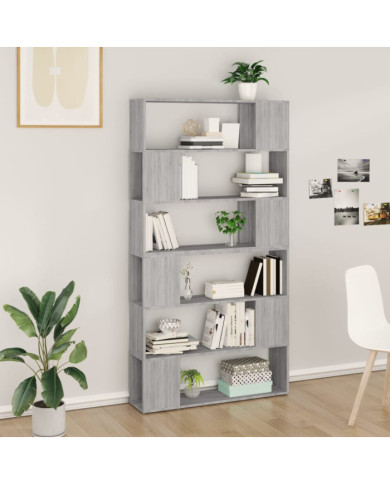 Bibliothèque/Séparateur de pièce sonoma gris 100x24x188 cm | Mobilier & Déco