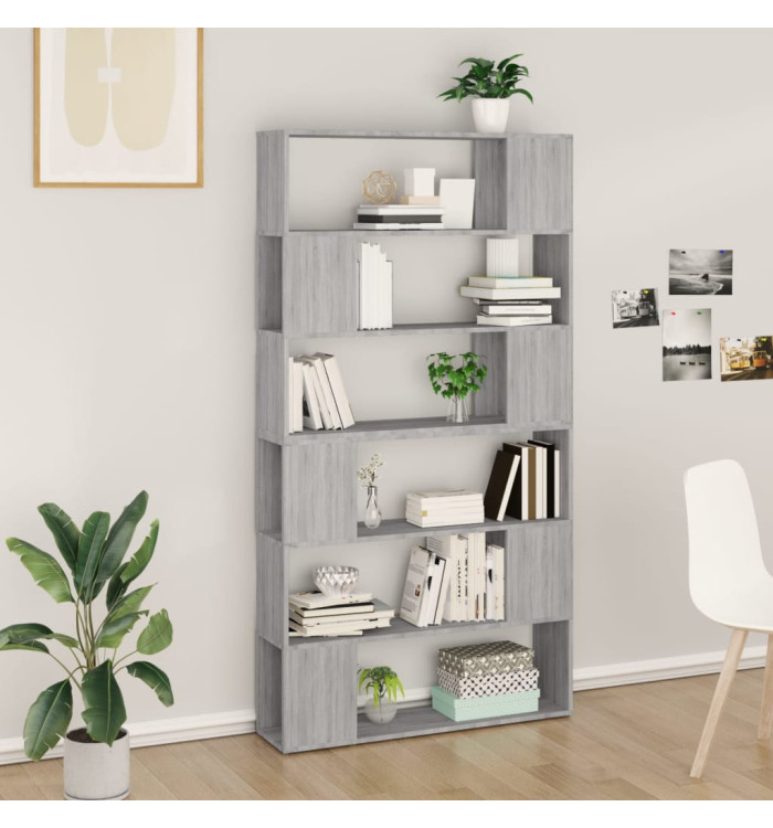 Bibliothèque/Séparateur de pièce sonoma gris 100x24x188 cm | Mobilier & Déco