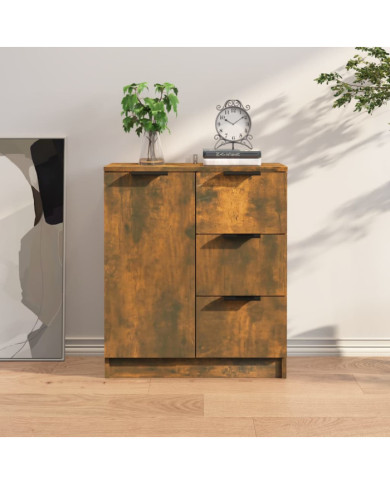 Buffet Chêne fumé 60x30x70 cm Bois d'ingénierie | Mobilier & Déco