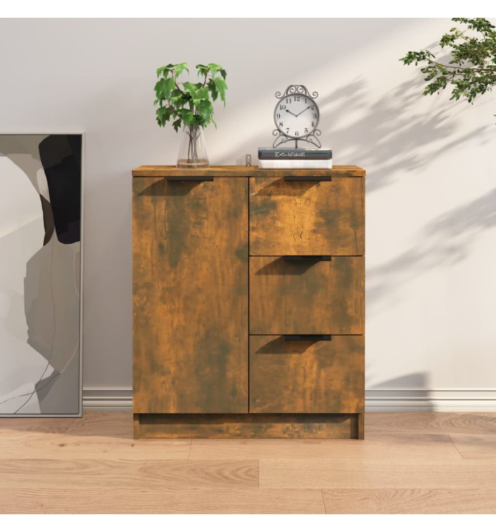 Buffet Chêne fumé 60x30x70 cm Bois d'ingénierie | Mobilier & Déco