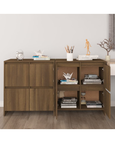 Buffets 2 pcs Chêne marron 70x41x75 cm Bois d'ingénierie | Mobilier & Déco