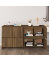 Buffets 2 pcs Chêne marron 70x41x75 cm Bois d'ingénierie | Mobilier & Déco