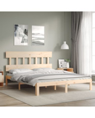 Cadre de lit sans matelas bois de pin massif | Mobilier & Déco