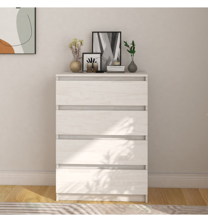Armoire d'appoint Blanc 60x36x84 cm Bois de pin massif | Mobilier & Déco