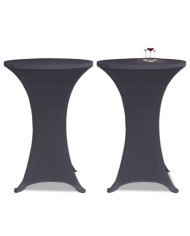 Housse de table extensible 60 cm 2 pcs Anthracite | Mobilier & Déco