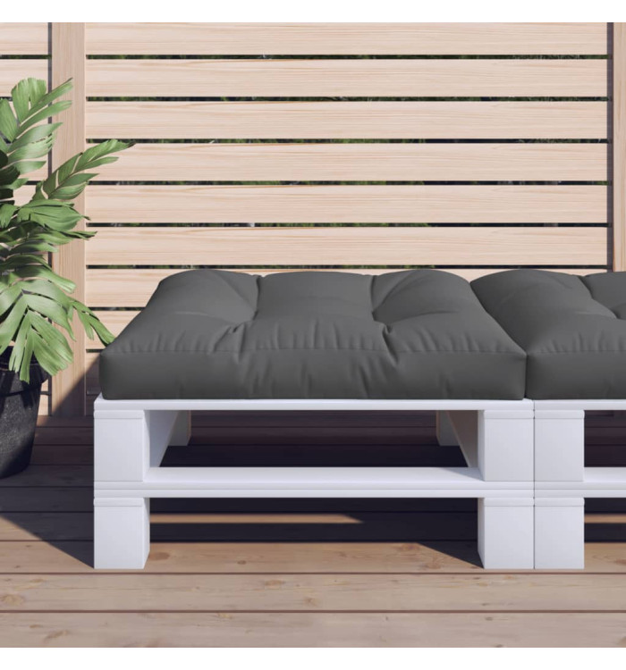 Coussin de palette anthracite 70x70x12 cm tissu | Mobilier & Déco