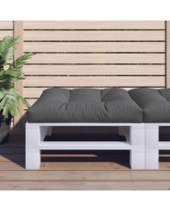 Coussin de palette anthracite 70x70x12 cm tissu | Mobilier & Déco