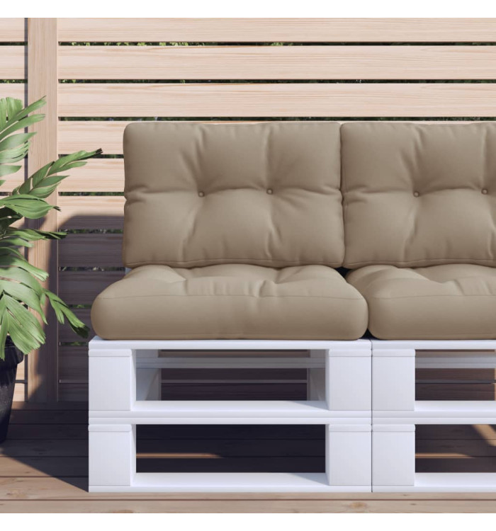 Coussin de palette taupe 60x40x12 cm tissu | Mobilier & Déco