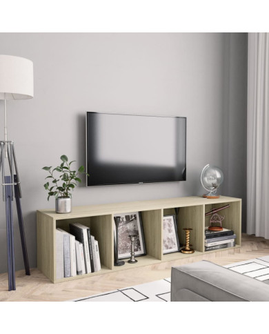 Bibliothèque/Meuble TV Chêne sonoma 143x30x36 cm | Mobilier & Déco