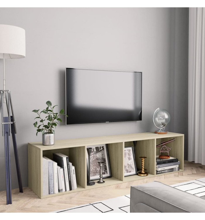 Bibliothèque/Meuble TV Chêne sonoma 143x30x36 cm | Mobilier & Déco