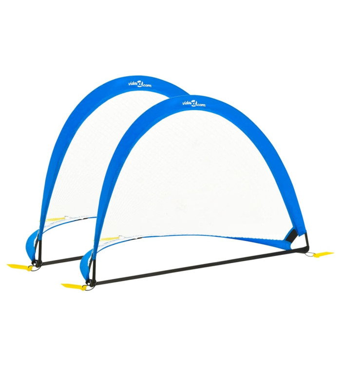 Buts de football pour enfant avec sac 2 pcs 119x82x84,5 cm | Mobilier & Déco