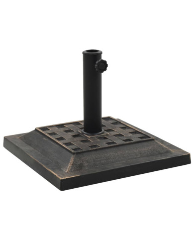 Socle carré de parasol Polyrésine 12 kg Bronze | Mobilier & Déco