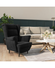 Fauteuil noir velours | Mobilier & Déco