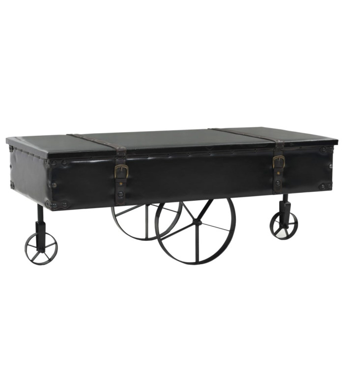 Table basse MDF et bois de sapin 110x55x43 cm | Mobilier & Déco