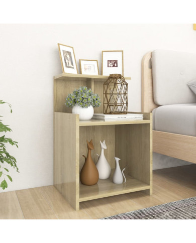 Table de chevet Chêne sonoma 40x35x60 cm Aggloméré | Mobilier & Déco