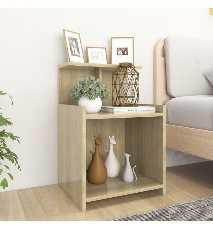 Table de chevet Chêne sonoma 40x35x60 cm Aggloméré | Mobilier & Déco