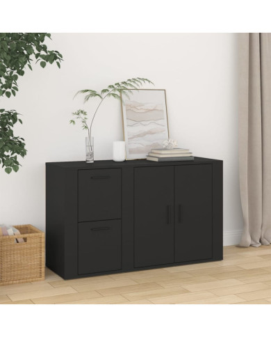 Buffet Noir 100x33x59,5 cm Bois d'ingénierie | Mobilier & Déco